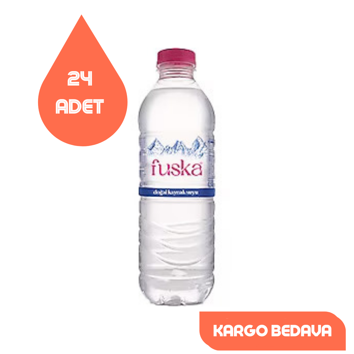Fuska Su Doğal Kaynak Suyu 0,5 Ml X 24 Adet