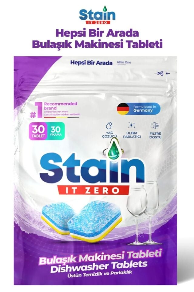 Stain It Zero Bulaşık Makinesi Tableti 30 Tablet