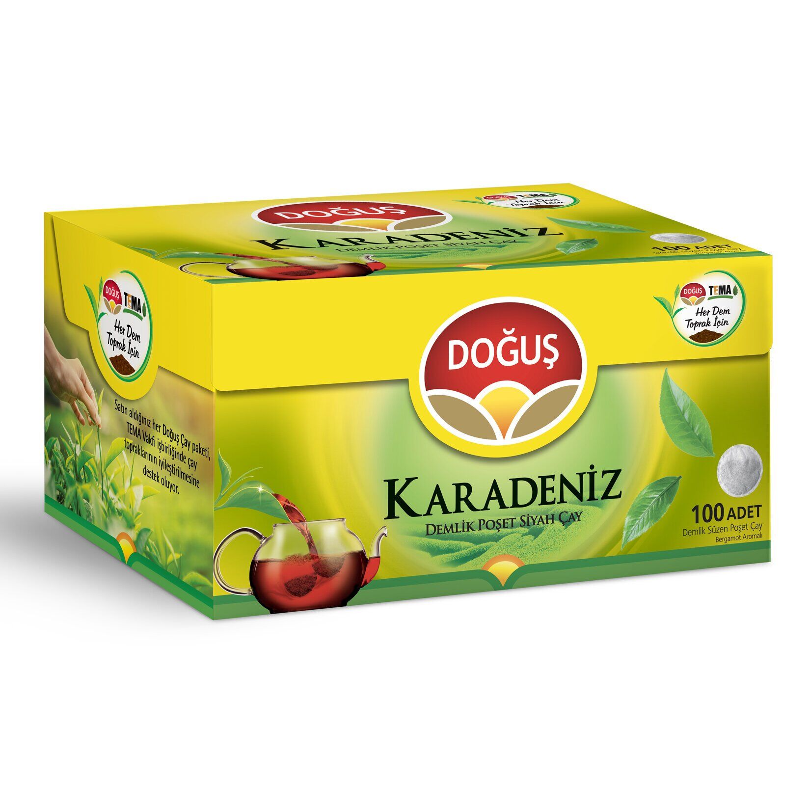Doğuş Karadeniz Demlik Poşet Çay 100 Adet 320 Gr