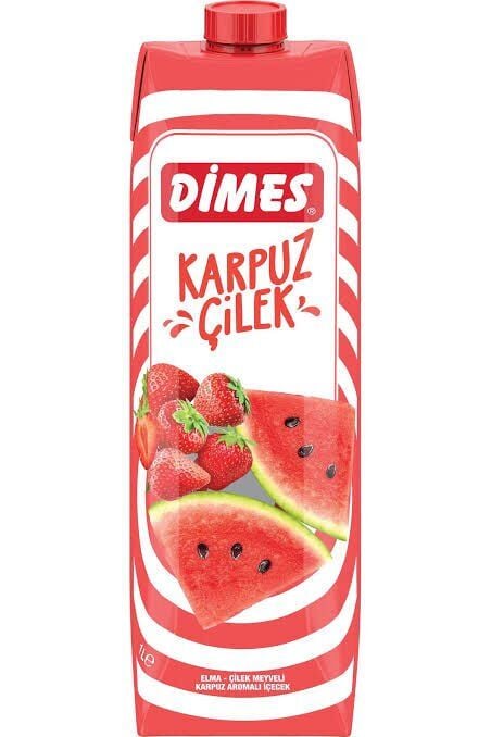 Dimes Meyve Suyu Karpuz Çilek Suyu 1 Lt  X 12 Adet
