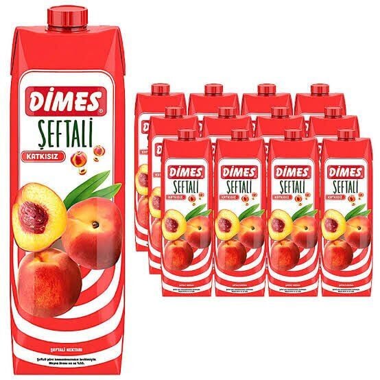 Dimes Meyve Suyu Şeftali 1 Lt X 12 Adet