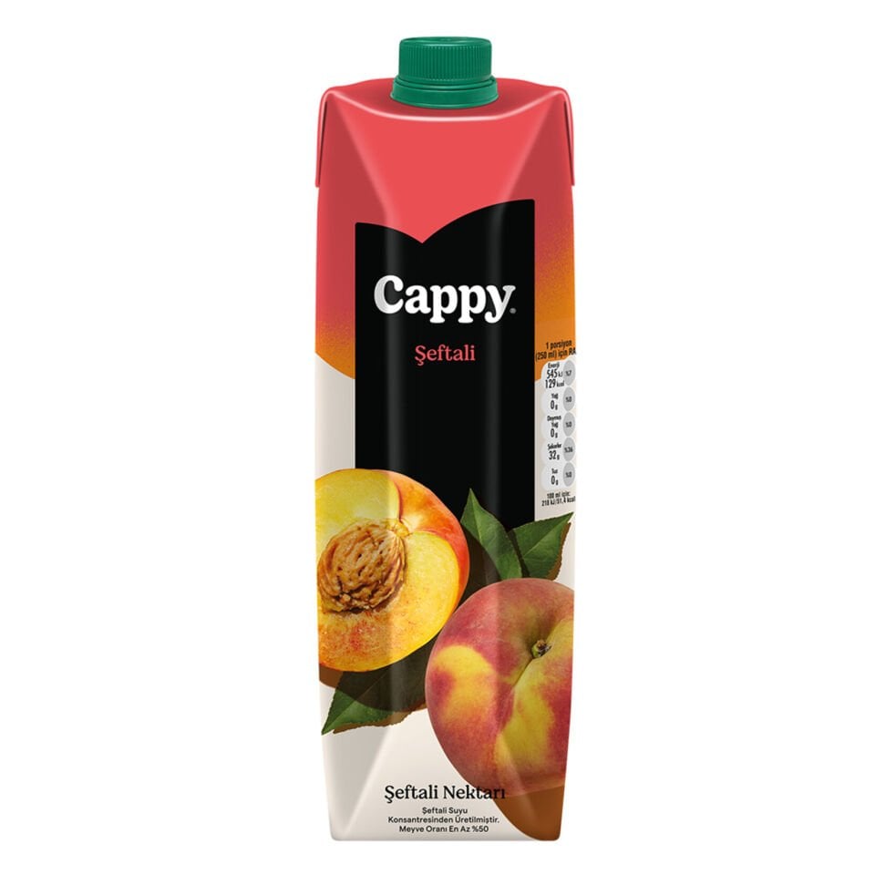 Cappy Meyve Suyu Şeftali Nektarı 1 Lt X 12 Adet