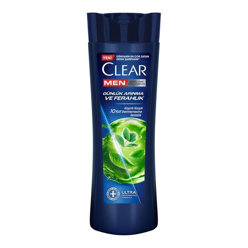 Clear Men Kepeğe Karşı Etkili Şampuan Günlük Arınma ve Ferahlık Sedir Ağacı ve Okaliptus Özleri 350 Ml