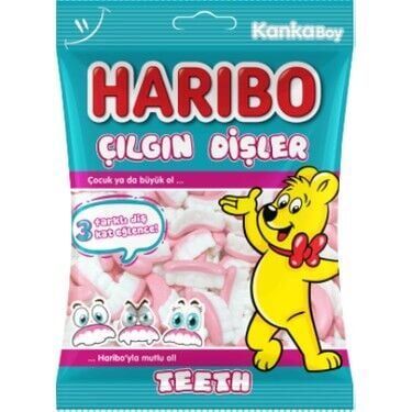 Haribo Çılgın Dişler Jelibon 80 Gr X 24 Adet