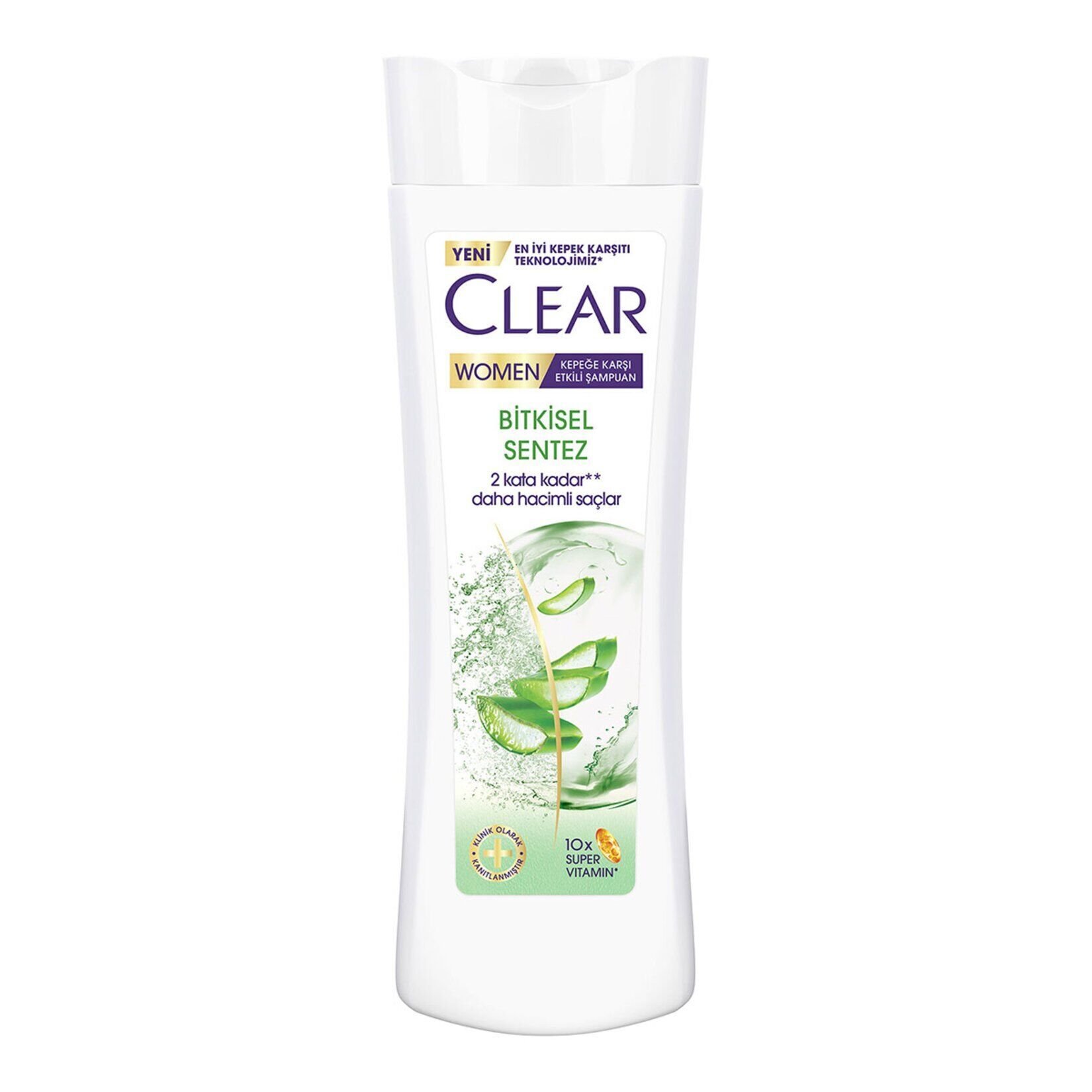 Clear Women Kepeğe Karşı Etkili Şampuan Bitkisel Sentez Aloe Vera & Çay Ağacı Yağı 350 Ml