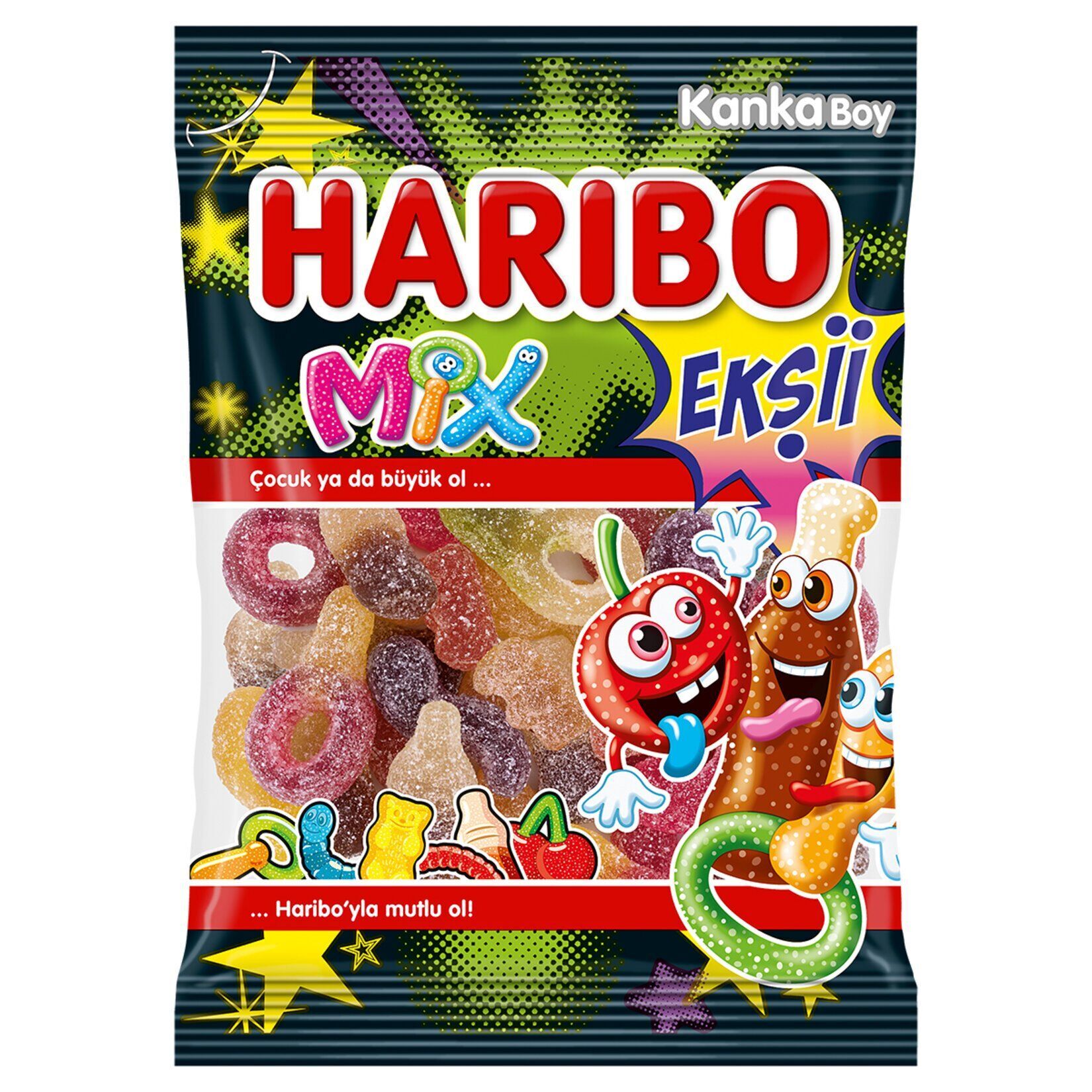 Haribo Fizz Mix Ekşi Jelibon 70 Gr X 24 Adet