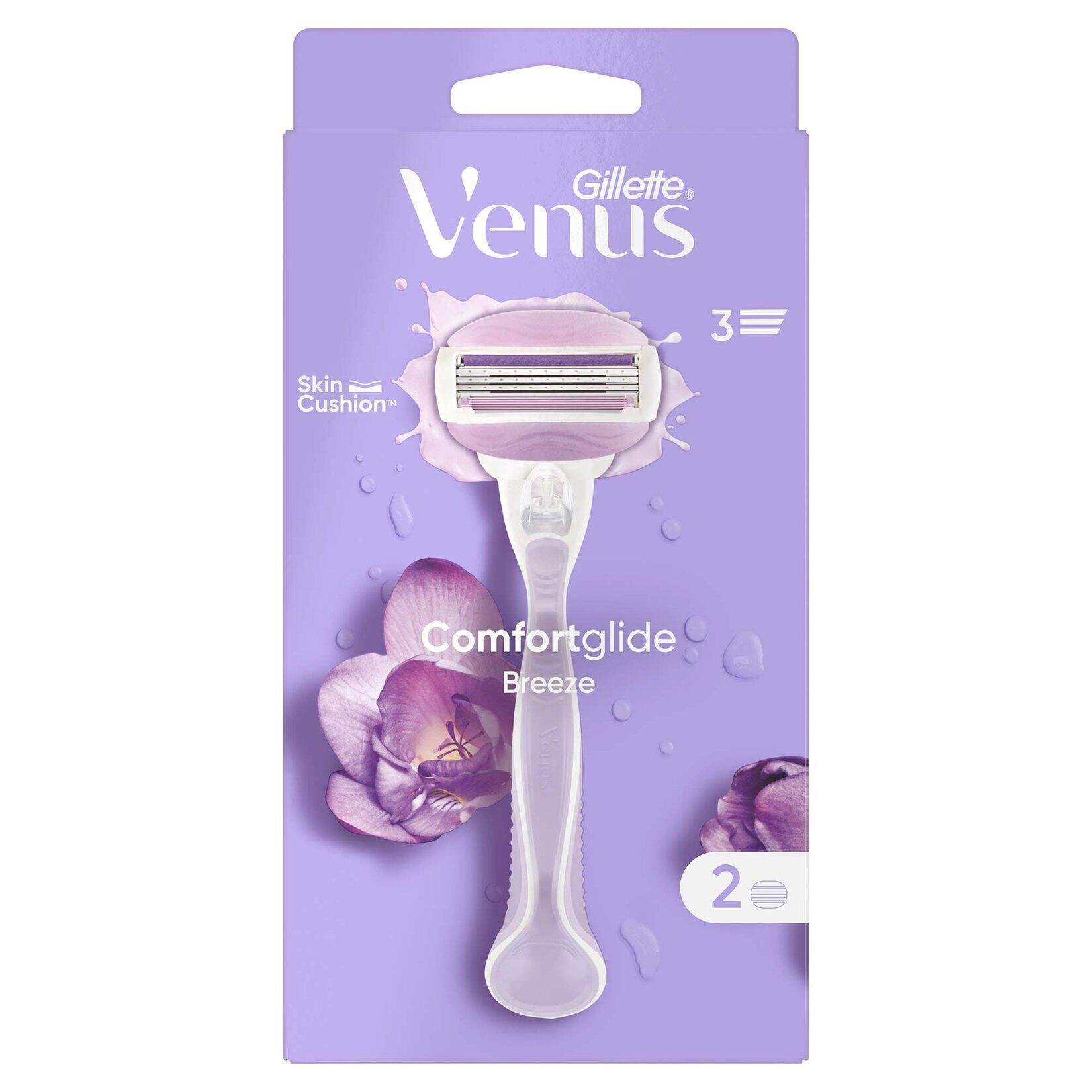 Gillette Venus Comfortglide Breeze Tıraş Makinesi + 2 Adet Yedek Başlık