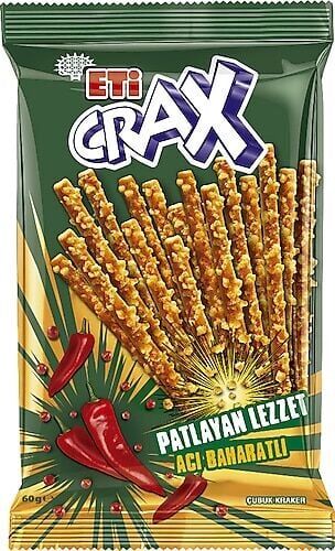 Eti Crax Patlayan Lezzet Acı Baharatlı Çubuk 50 Gr X 20 Adet