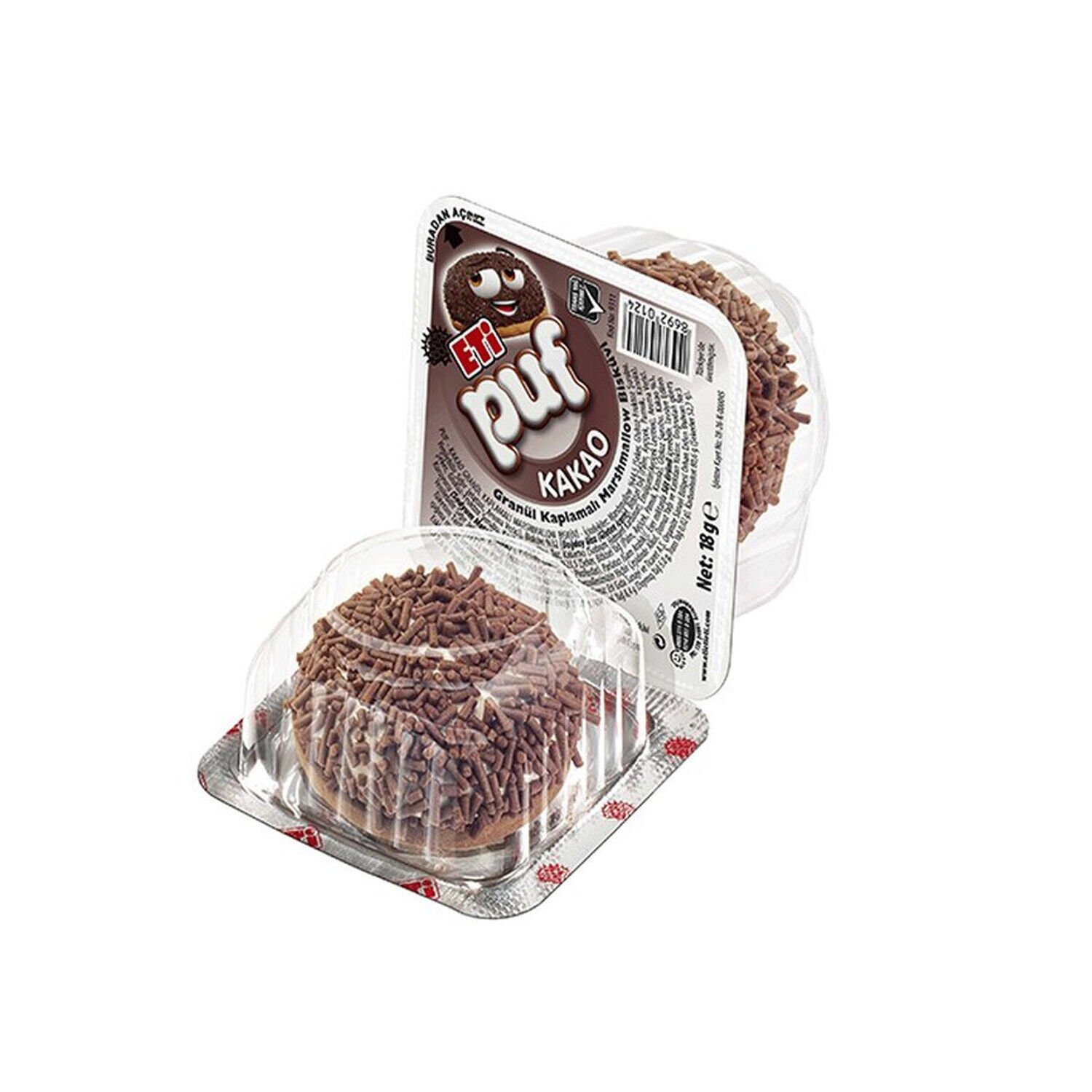 Eti Puf Kakaolu Dolgulu Marshmallow Bisküvi  16 GR X 48 ADET