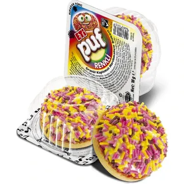 Eti Puf Renkli  Marshmallow Bisküvi 18 GR X 48 ADET