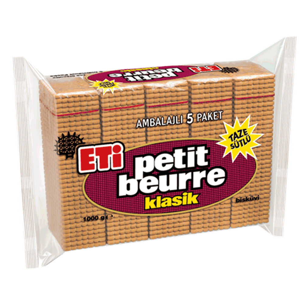 Eti Petit Beurre Bisküvi 5'li 1 kg
