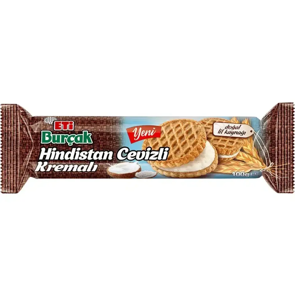 Eti Burçak Hind. Cevizli Yulaflı Bisküvi 100 Gr  X 12 Adet