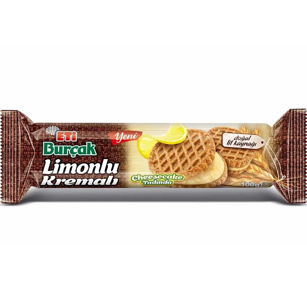 Eti Burçak Limon Kremalı Yulaflı Bisküvi 100 GR X 12 ADET
