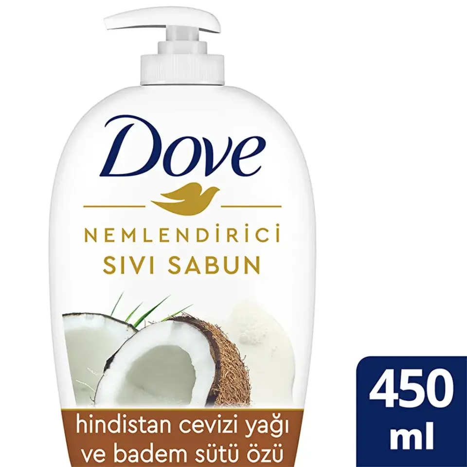 Dove Nemlendirici Sıvı Sabun Hindistan Cevizi Yağı ve Badem Sütü Özü 450 Ml