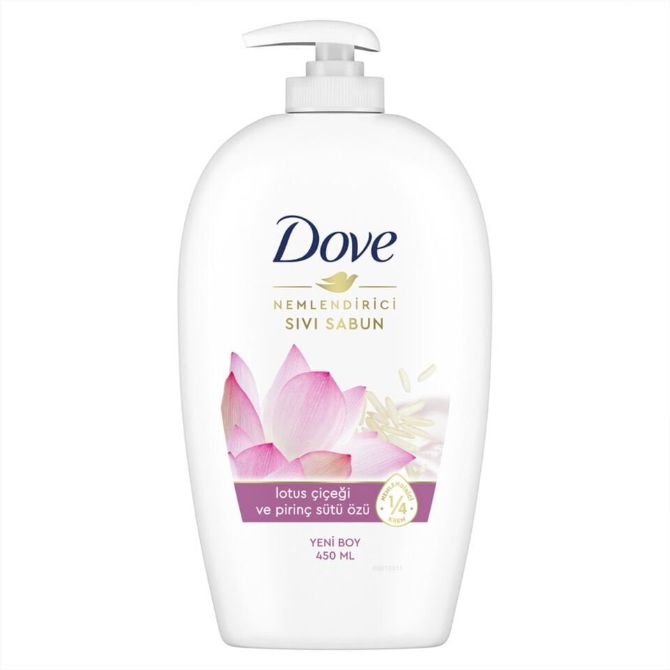 Dove Nemlendirici Sıvı Sabun Lotus Çiçeği ve Pirinç Özü 450 Ml