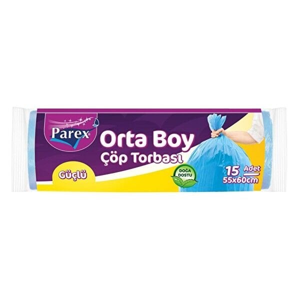 Parex Güçlü Çöp Torbası Orta Boy 15' Li