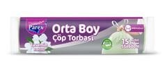 Parex Büzgülü Orta Boy Yasemin Kokulu Çöp Torbası 15' Li
