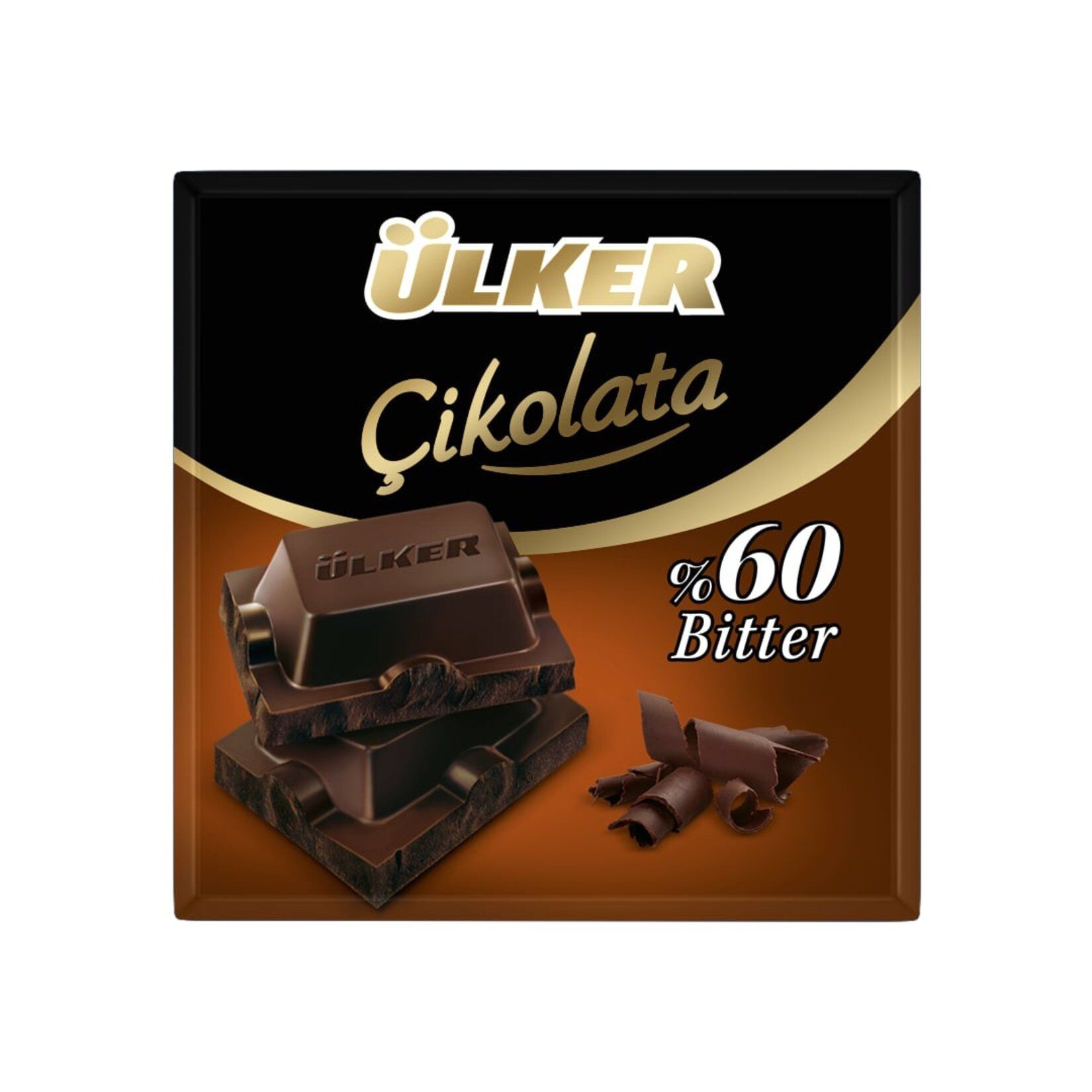 Ülker Bitter Kare Çikolata %60 Kakaolu 60 Gr X 6 Adet