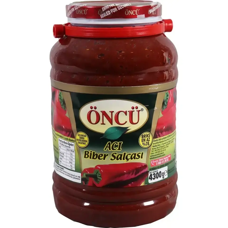 Öncü Acı Biber Salçası 4,3 Kg