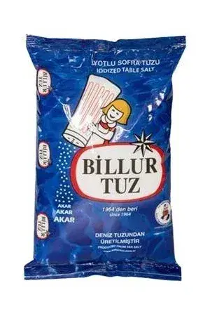 Billur Tuz Rafine İyotlu Sofra Tuzu 3 Kg
