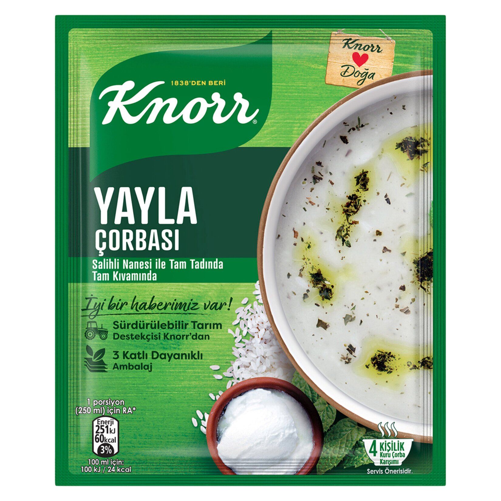 Knorr Hazır Çorba Yayla Çorbası 4 Kişilik 72 Gr
