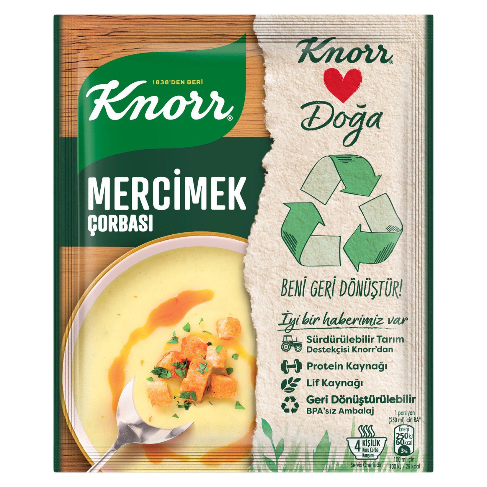 Knorr Hazır Çorba Mercimek 4 Kişilik 76 Gr