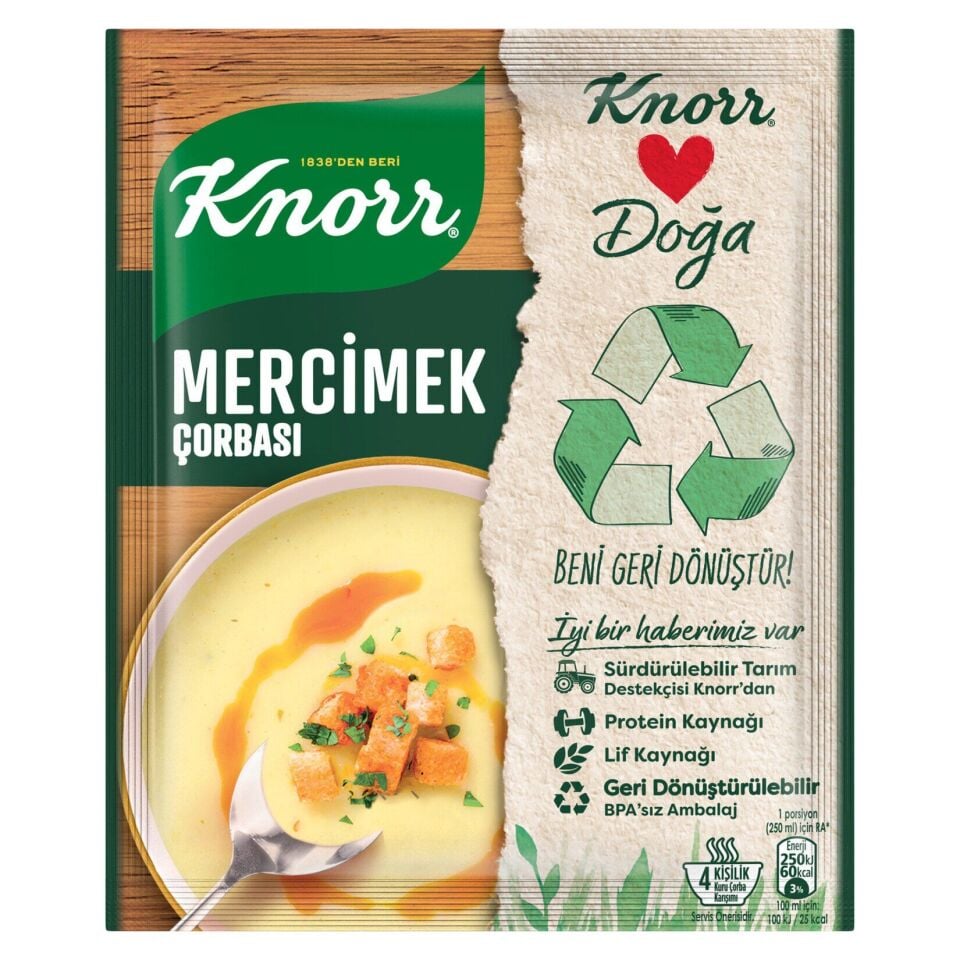 Knorr Hazır Çorba Mercimek 4 Kişilik 76 Gr