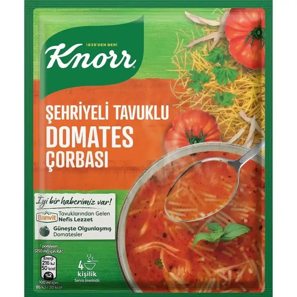 Knorr Hazır Çorba Şehriyeli Tavuklu Domates Çorbası 67 Gr