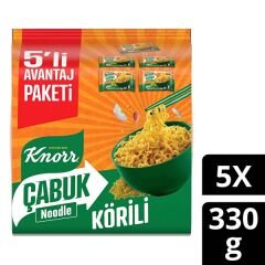 Knorr Körili Çabuk Noodle Körili 5' li 330 Gr