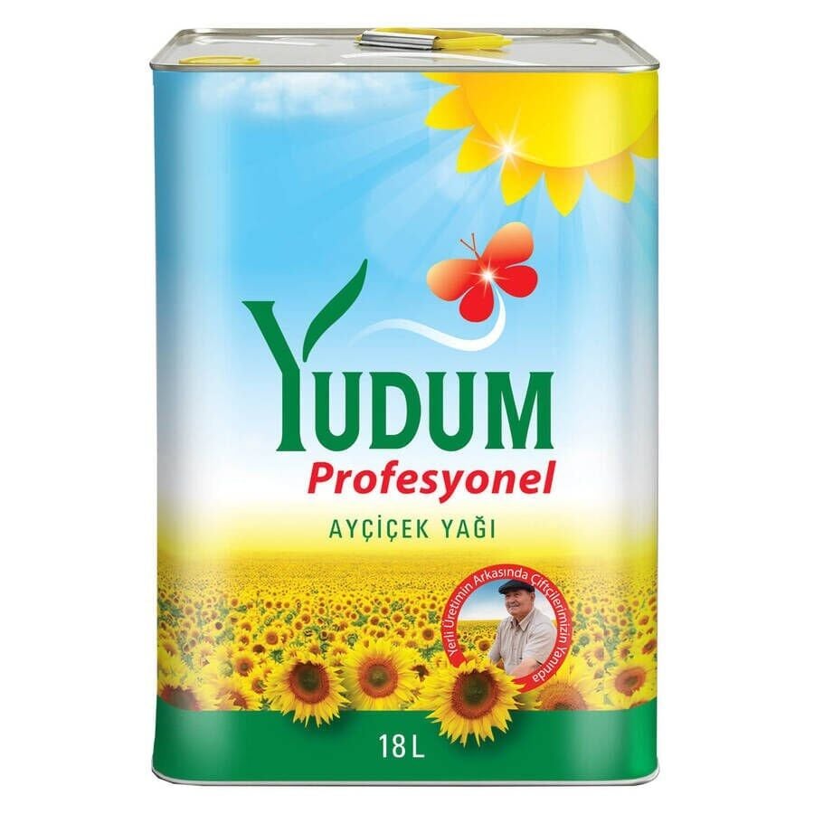 Yudum Ayçiçek Yağı Profesyonel 18 Lt Teneke