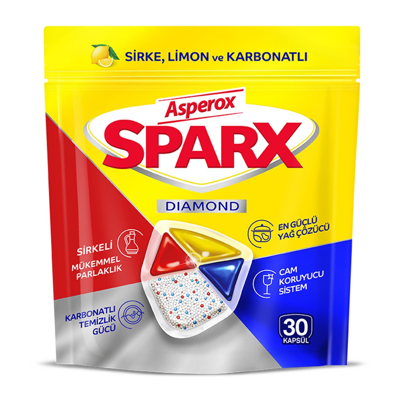 Asperox Sparx Diamond Bulaşık Makinesi Kapsülü 30'lu 351 G