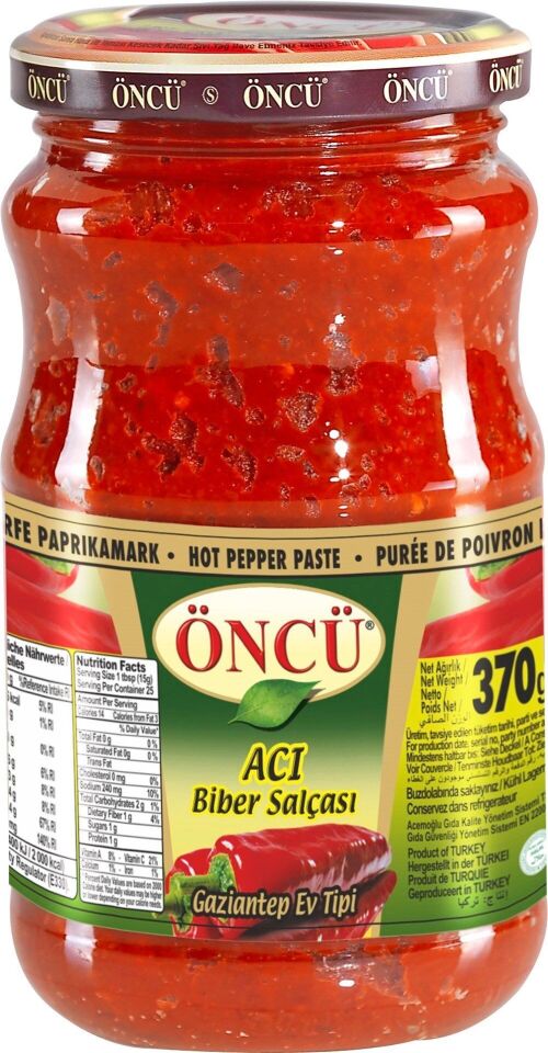 Öncü Acı Biber Salçası Cam 360 Gr