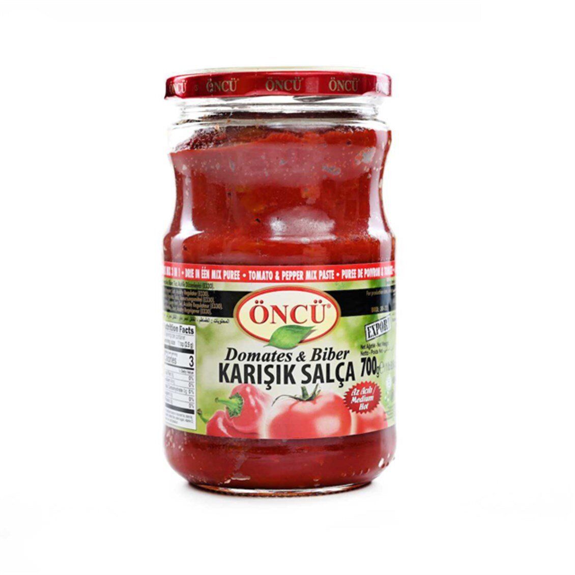 Öncü Domates Biber Karışık Salça 700 Gr
