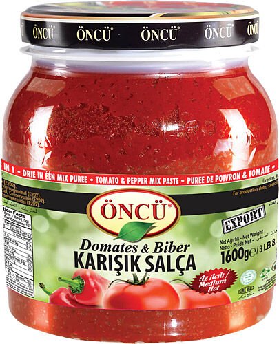 Öncü Domates ve Biber Karışık Salça 1600 Gr