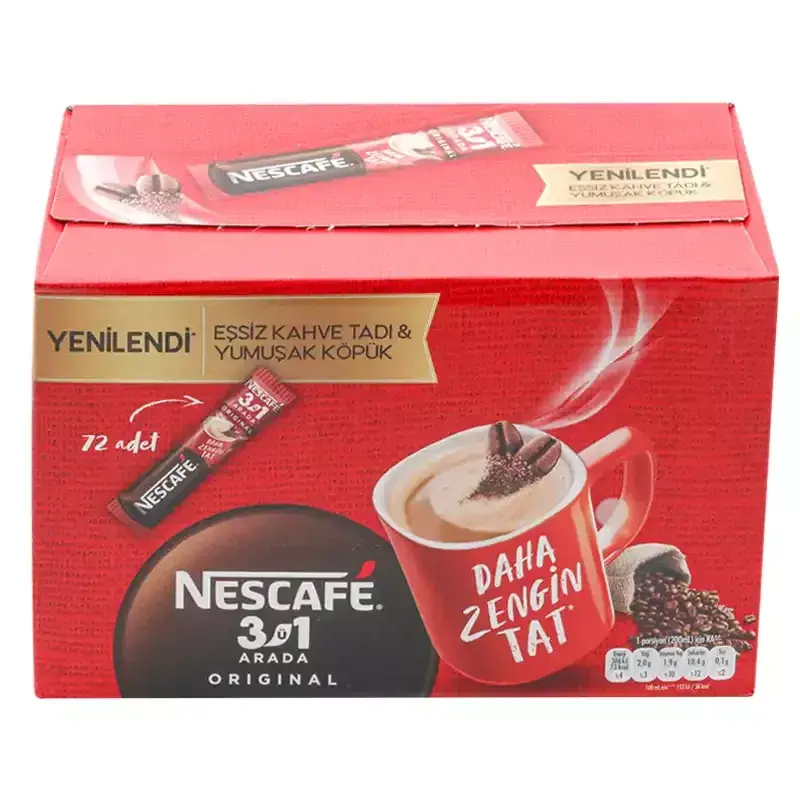 Nescafe 3'ü 1 Arada 17,5 Gr X 72 Adet