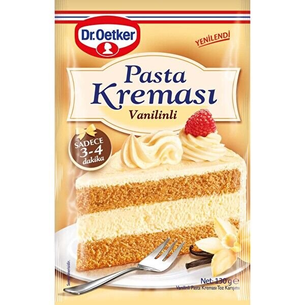 Dr.Oetker Pasta Kreması Vanilinli 130 Gr