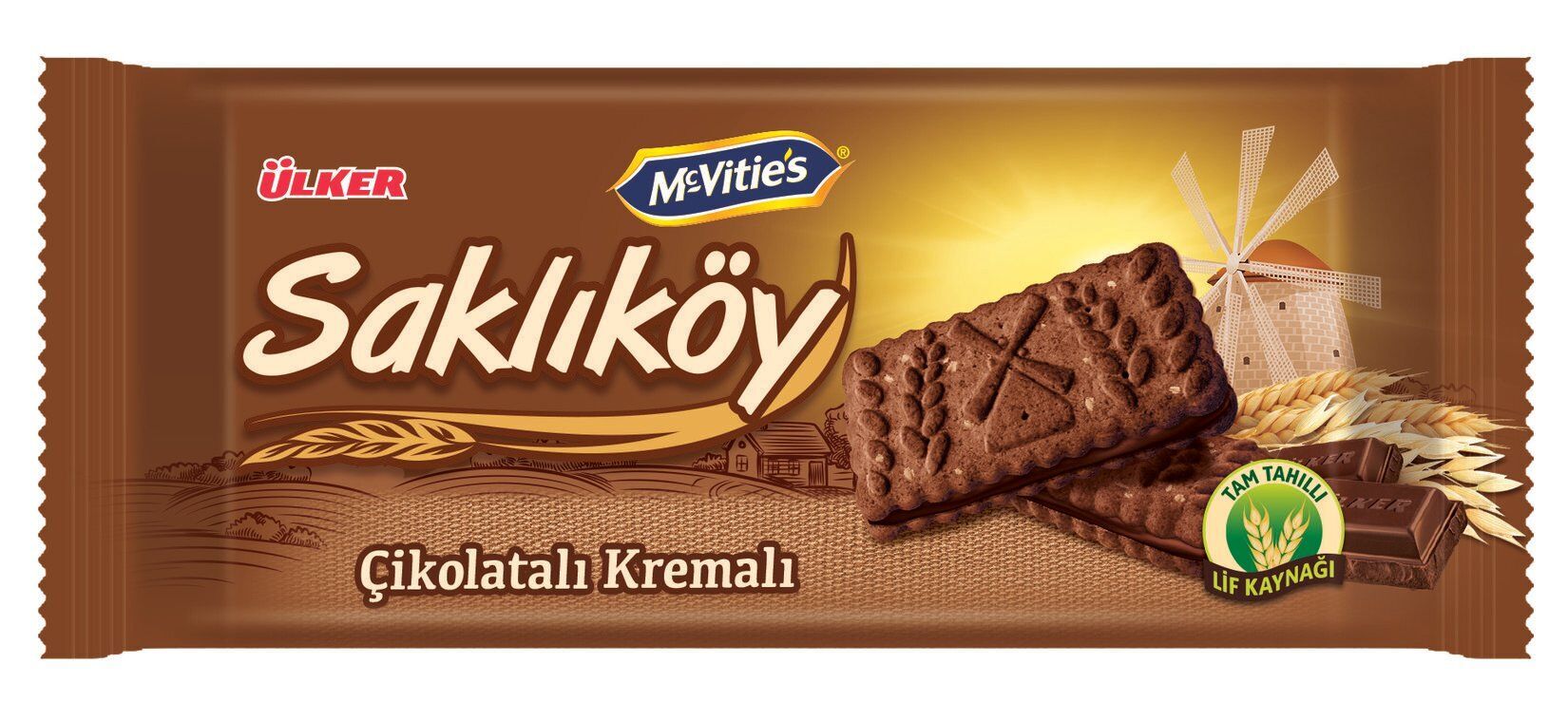 Ülker Saklıköy Çikolatalı Kremalı Bisküvi 87Gr X 24 Adet