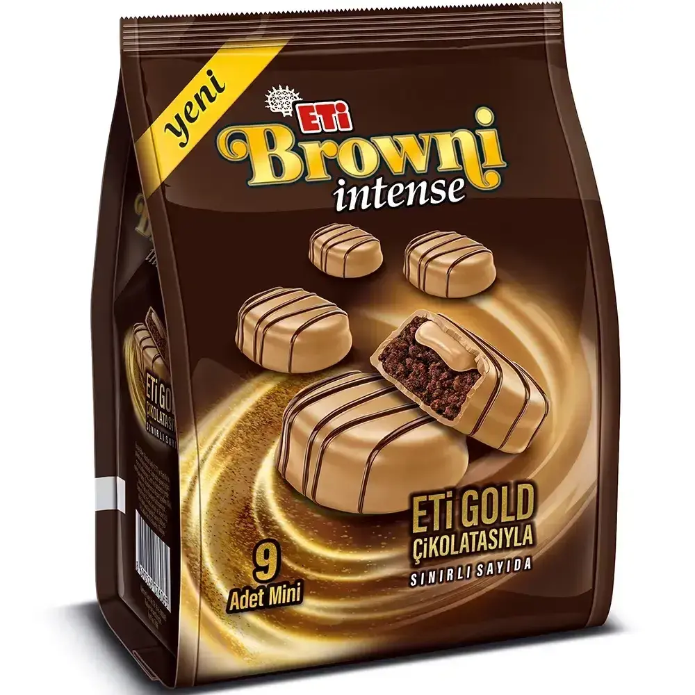 Eti Browni Intense Gold Mini Çikolatalı Kek 135 Gr X 12 Adet