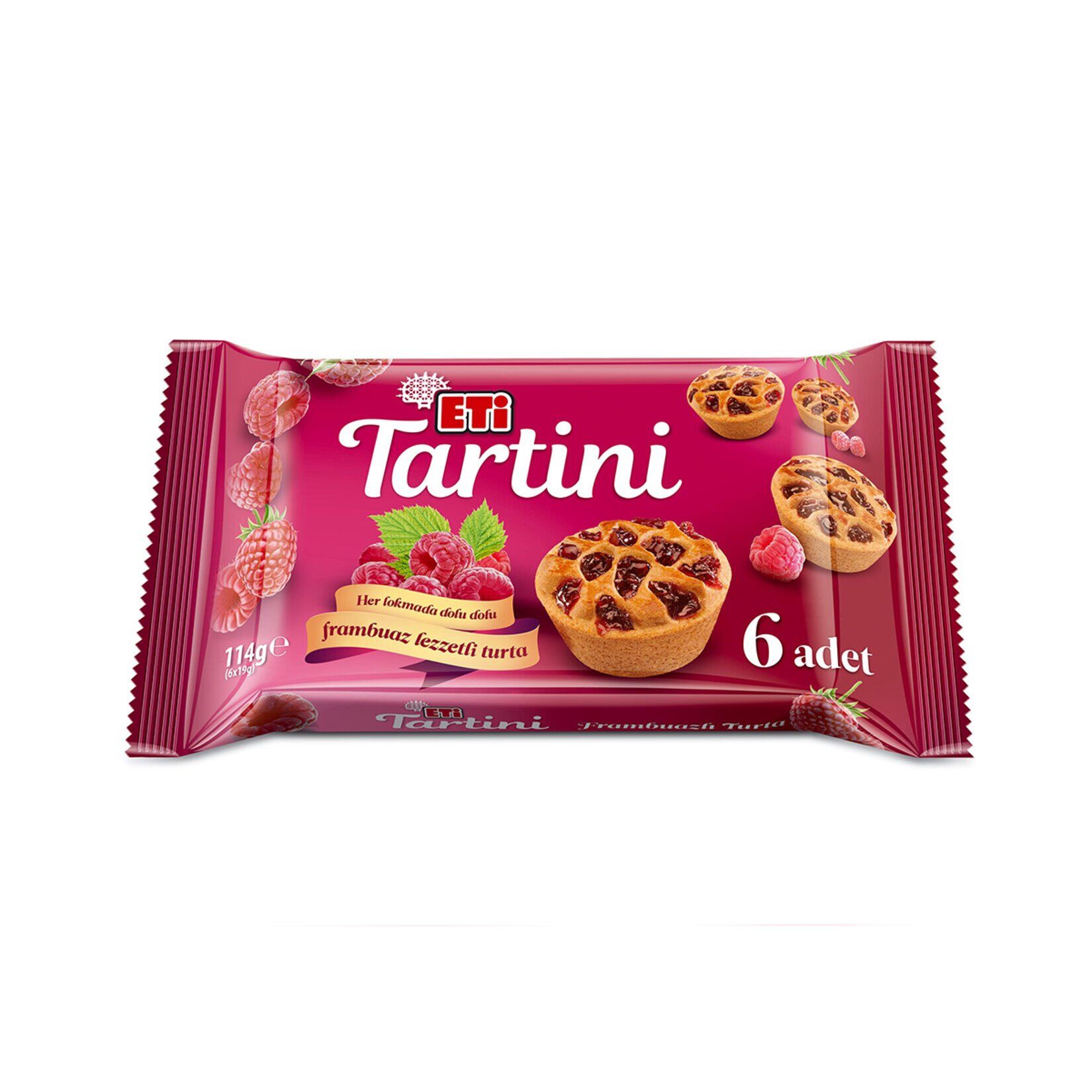 Eti Tartini Frambuazlı Turta 114 GR x 14 ADET