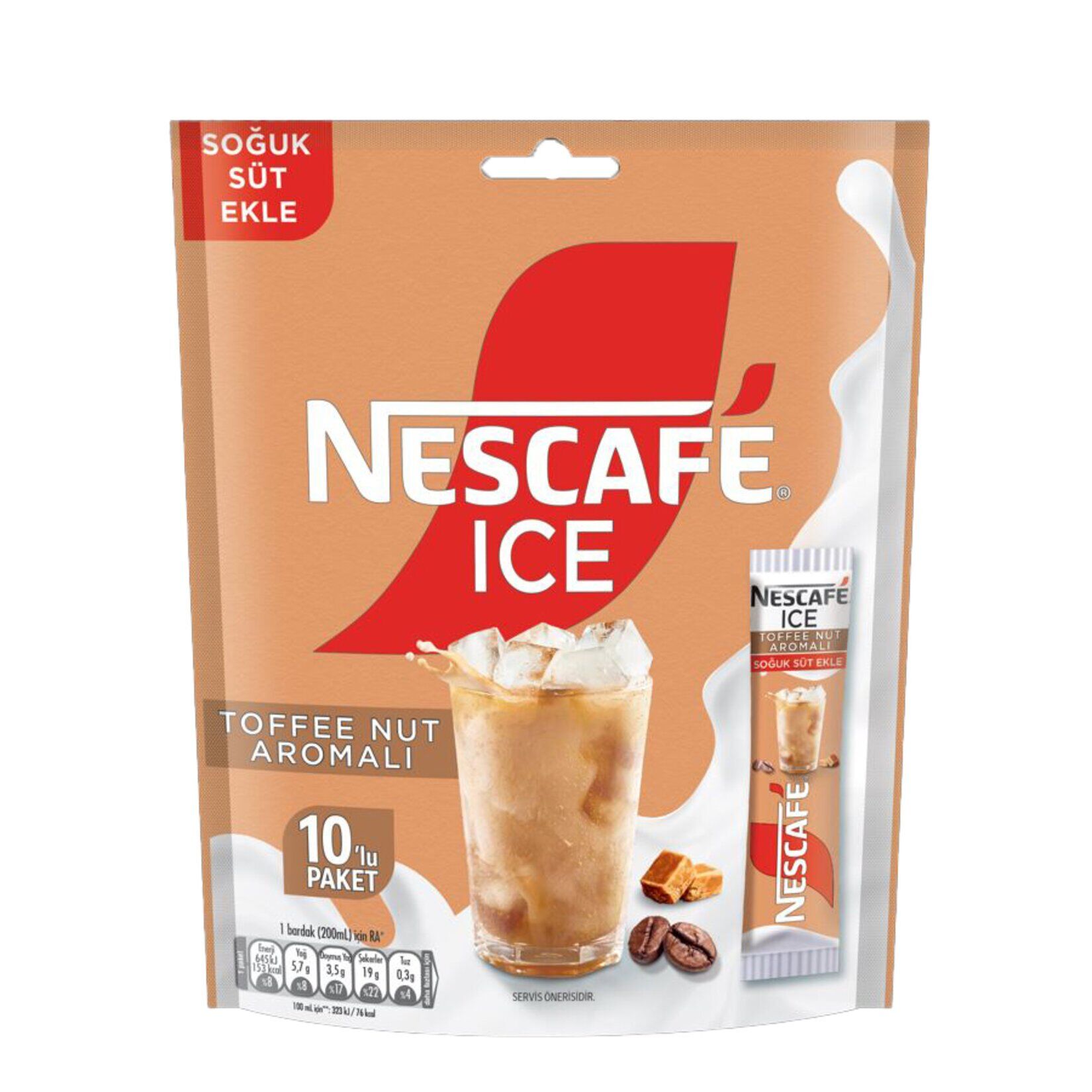 Nescafe Ice Toffee Nut Aromalı Paket 10 x 10,5 Gr