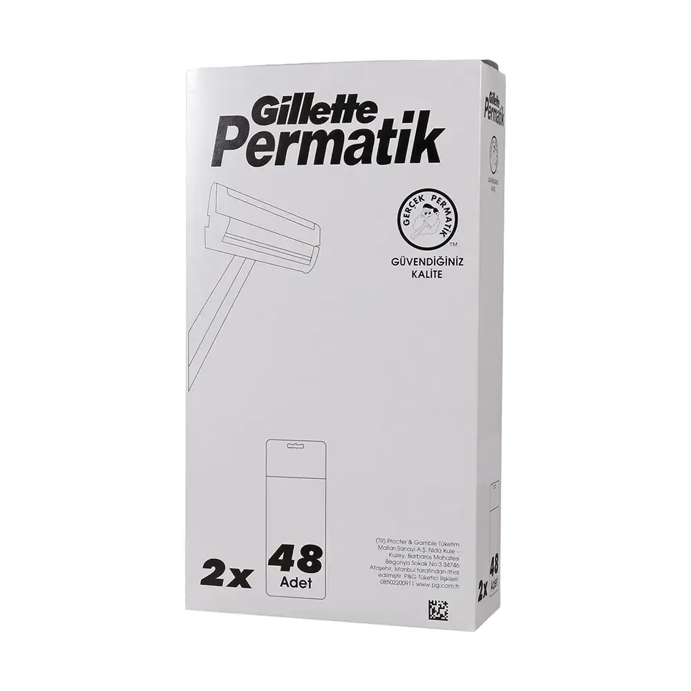 Gillette Permatik Tıraş Bıçağı 2 Adet 48'li Kartela