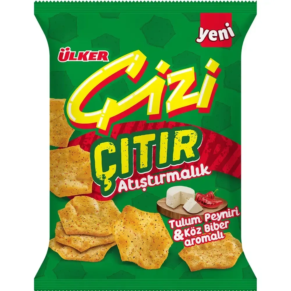 Ülker Çizi Çıtır Tulum Peynir & Köz Biber Aromalı Kraker 40 GR X 20 ADET