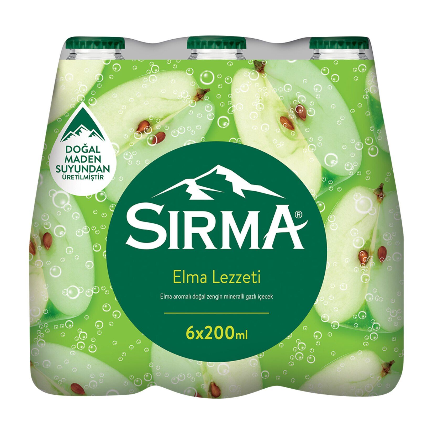 Sırma +C Elma Aromalı Doğal Maden Suyu 200 Ml ( X6 - X24)