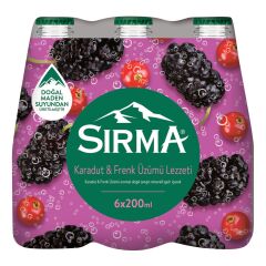 Sırma +C Karadut ve Frenk Üzümü Aromalı Maden Suyu 200 Ml ( X6 - X24)