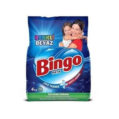 Bingo Matik Eko Renkli & Beyaz Çamaşır Deterjanı 4 Kg