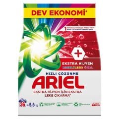 Ariel Toz Çamaşır Deterjanı Oxi Ekstra Hijyen Renklilere Özel 5,5 Kg 36 Yıkama