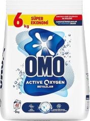 Omo Active Oxygen Beyazlar için  Toz Deterjan 6 Kg