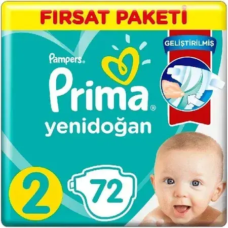 Prima Aktif Bebek Ekonomik Paket 2 Beden 4-8 Kg 72 Adet