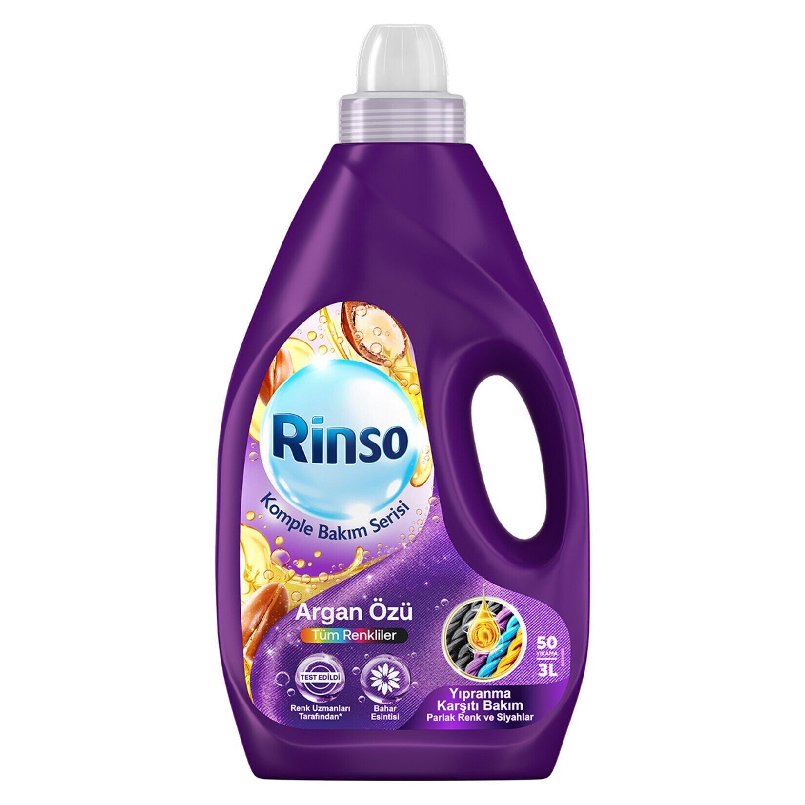 Rinso Sıvı Çamaşır Deterjanı Komple Bakım Serisi Renkliler 50 Yıkama 3 Lt