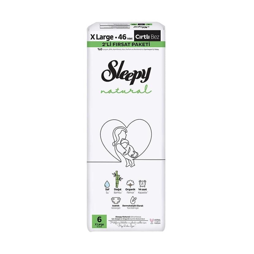 Sleepy Natural 2'li Fırsat No 6 XL 46'lı